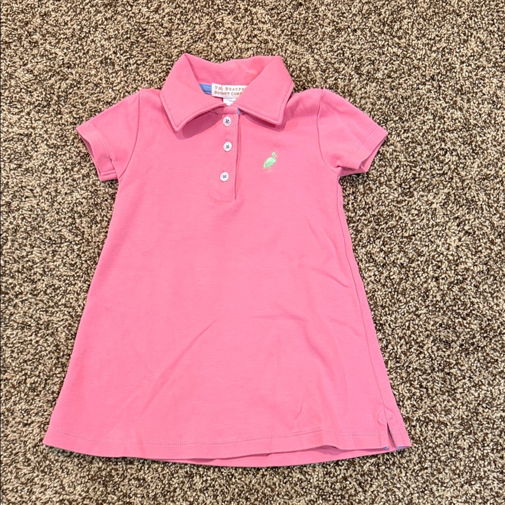 TBBC Kids Pink Polo Dress - 2T - Pima Cotton